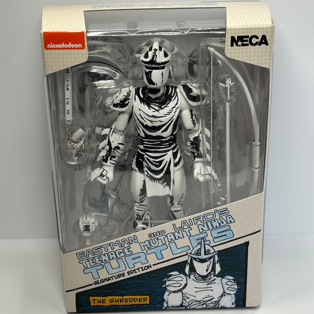 NECA TMNT Signature Edition The Shredder SE-03 Black White Action Figure New